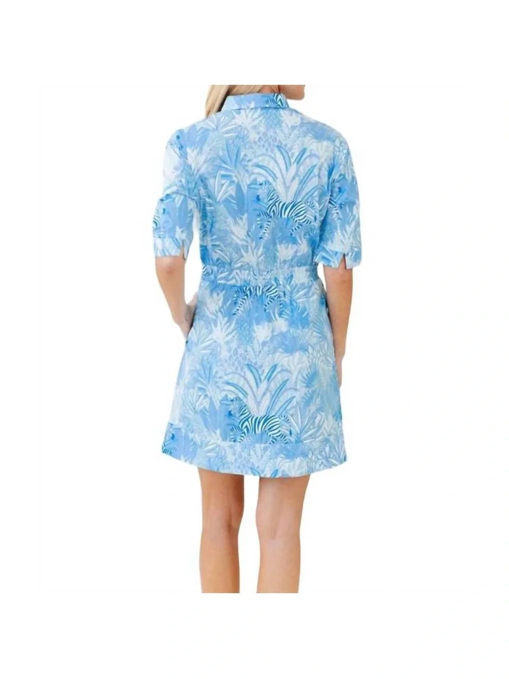 NEW SHERIDAN FRENCH parker dress in french blue zebra soiree - Picture 2 of 10